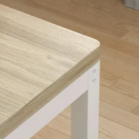 HOMCOM Conjunto Mesa de Comedor Extensible 120-160 cm y 6 Sillas Apilables para 4-6 Personas Efecto Roble(m-13)