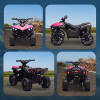AIYAPLAY Quad Electric pentru Copii 6V, ATV cu Faruri LED și Muzică, 18-56 Luni, Roz(m-6)