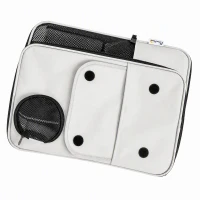 PawHut Sac de Transport pour Chat 2-en-1 à Roulettes Pliable Extensible Ventilé Soutien Lombaire Respirant 34x28x43cm Gris(m-12)