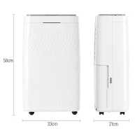 HOMCOM 16L/Day Dehumidifier with Activated Carbon Air Filter, Continuous Drainage, 5.5L Water Tank, 24H Timer, Humidity Light, Dehumidifier for Home Damp, Bedroom, Condensation, Mould, Laundry Drying(m-3)