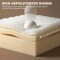 HOMCOM Schlafsessel 3-in-1, ausklappbarer Sessel aus Cord mit Schlaffunktion verstellbare Rückenlehne, Kissen, Beige(m-6)