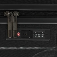 HOMCOM 56cm 41L Suitcase, Lightweight ABS Hard Shell Carry On Luggage with TSA Lock, Spinner Wheels, Telescopic Handle, Black(m-10)