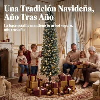 HOMCOM Árbol de Navidad Estrecho Nevado con 170 Luces LED Bicolor 180 cm 351 Ramas Ignífugo 11 Modos Mando a Distancia Verde(m-8)