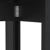 HOMCOM Folding Dining Table,  Drop-Leaf Table with Foldable Leaves for Small Spaces, Kitchen, Dining Room, Black(m-12)