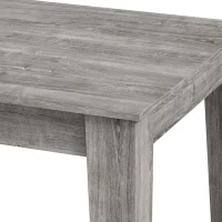 HOMCOM Dining Table for 4, 80L x 80W x 75Hcm, Modern Square Kitchen Table with Wood Effect Tabletop, Grey Wood Effect(m-13)