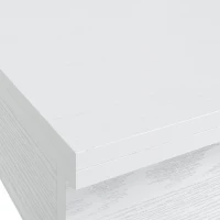 HOMCOM Folding Dining Table Under-Table Storage Extendable Kitchen Table Steel Rail White(m-12)