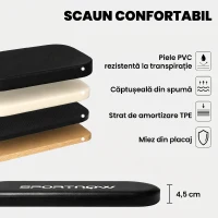 SPORTNOW Bancă Reglabilă cu Benzi de Rezistență, Pliabilă, Înclinată/Declinată/Orizontală(m-7)