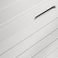 HOMCOM Narrow Shoe Cabinet with 3 Flip Drawers - White(m-10)