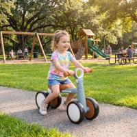 AIYAPLAY Kinder Laufrad Klappbar leicht Lauflernrad mit EVA-Rädern Höhenverstellbarer Sitz Aluminiumrahmen 1-3 Jahre Blau(m-9)