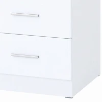 HOMCOM Cómoda de 6 Cajones Cajonera Alta para Dormitorio con Antivuelco 40x40x110 cm Blanco(m-12)