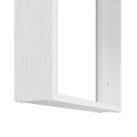 HOMCOM Folding Dining Table Under-Table Storage Extendable Kitchen Table Steel Rail White(m-13)