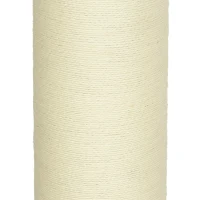 PawHut Poste Rascador para Gatos Altura 75,5 cm Rascador para Gatos Interior Base Estable y Cuerda de Sisal Natural Gris Claro(m-15)