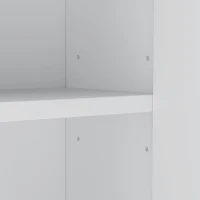 HOMCOM Armario de Baño de Pared Puerta con Cierre Suave Estante Ajustable para Cocina Lavadero 30x14x50 cm Blanco(m-13)