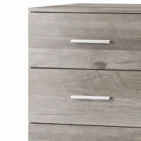 HOMCOM Cómoda de 6 Cajones Cajonera Alta para Dormitorio con Antivuelco 40x40x110 cm Gris Claro(m-10)
