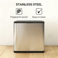HOMCOM 8L Hanging Kitchen Bin, Rubbish bin with Lid and Removable Inner Bucket for Under Cabinet Door, Under Sink, Office(m-7)
