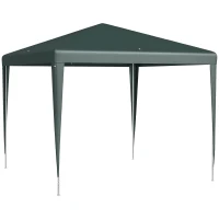 Outsunny 2.7m x 2.7m Garden Gazebo - Marquee Party Tent, Wedding Canopy for Outdoor Use, Dark Green(m-11)