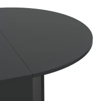 HOMCOM Folding Dining Table,  Drop-Leaf Table with Foldable Leaves for Small Spaces, Kitchen, Dining Room, Black(m-13)