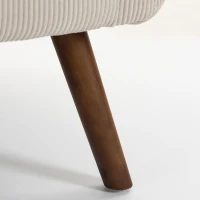 HOMCOM 2-zitsbank 118 cm van cordstof met knoopdetails, comfortabele moderne gestoffeerde bank met houten poten voor kleine ruimtes(m-12)
