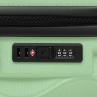HOMCOM 65cm 64L Suitcase, Lightweight ABS Hard Shell Carry On Luggage with TSA Lock, Spinner Wheels, Telescopic Handle, Green(m-10)