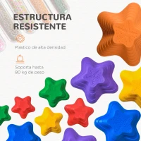 Outsunny Juego de Equilibrio Infantil Set de 11 Piezas Apilables para Entrenamiento de Equilibrio y Coordinación Multicolor(m-6)
