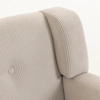 HOMCOM 2-zitsbank 118 cm van cordstof met knoopdetails, comfortabele moderne gestoffeerde bank met houten poten voor kleine ruimtes(m-10)
