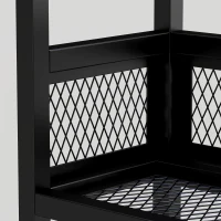 HOMCOM Wall-Mounted Wine Rack with LED Lights, Glass Holders, Open Shelf, Metal Storage Rack, Black(m-12)