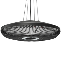 Outsunny Hangende infrarood terrasverwarmer 2000 W met koolstofvezel, ledverlichting, touchbediening, afstandsbediening en 2 warmtestanden