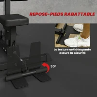 SPORTNOW Station de musculation Station à Poulie, tirage poitrine - lat pulldown machine - banc de musculation Musculation(m-7)
