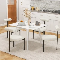 HOMCOM Solid Wood Folding Dining Table, Drop Leaf Table for 2-4 People, Rectangle Kitchen Table for Small Space, White(m-7)