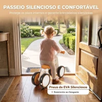 AIYAPLAY Bicicleta sem Pedais Dobrável Ultraligeira com Quadro em Alumínio, Selim e Guiador Ajustáveis, para Crianças 1-2 Anos, Creme(m-4)