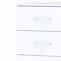 HOMCOM Cómoda de 6 Cajones Cajonera Alta para Dormitorio con Antivuelco 40x40x110 cm Blanco(m-10)