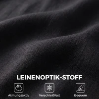 HOMCOM Gaming-Stuhl mit Massage- und beheiztem Lendenkissen, ergonomisch, Leinenoptik, 3D-Armlehnen, Kopfstütze, Schwarz(m-7)