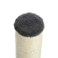 PawHut Cat Scratching Post, 80cm Tall Cat Scratch Post with Sisal Rope, Plush Base, Lightweight Claw Scratcher(m-11)