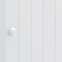 HOMCOM Armario de Baño de Pared Puerta con Cierre Suave Estante Ajustable para Cocina Lavadero 30x14x50 cm Blanco(m-11)