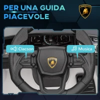 AIYAPLAY Macchina Elettrica per Bambini con Luci LED, Clacson e Telecomando, in Plastica e Acciaio, 105x60x40 cm, Bianco(m-7)