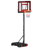 HOMCOM Panier de basket extérieur hauteur réglable 160–210 cm panier de basket sur pied à roulettes base remplissable noir(m-1)