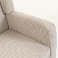 HOMCOM 2-zitsbank 118 cm van cordstof met knoopdetails, comfortabele moderne gestoffeerde bank met houten poten voor kleine ruimtes(m-11)