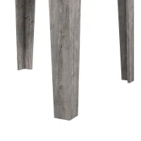 HOMCOM Dining Table for 4, 80L x 80W x 75Hcm, Modern Square Kitchen Table with Wood Effect Tabletop, Grey Wood Effect(m-12)