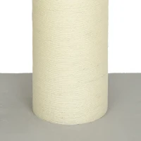 PawHut Poste Rascador para Gatos Altura 75,5 cm Rascador para Gatos Interior Base Estable y Cuerda de Sisal Natural Gris Claro(m-13)