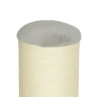 PawHut Poste Rascador para Gatos Altura 75,5 cm Rascador para Gatos Interior Base Estable y Cuerda de Sisal Natural Gris Claro(m-14)