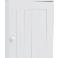 HOMCOM Armario de Baño de Pared Puerta con Cierre Suave Estante Ajustable para Cocina Lavadero 30x14x50 cm Blanco(m-12)