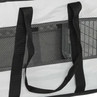 PawHut Sac de Transport pour Chat et Chien Pliable Tissu 300D Jusqu'à 10 kg 49,5 x 34 x 35,5 cm Gris(m-14)