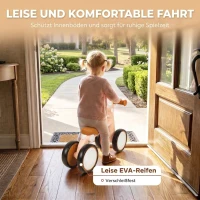 AIYAPLAY Opvouwbare lichte kinderloopfiets met EVA-wielen, verstelbare zitting en aluminium frame, roze, 1-3 jaar(m-4)