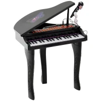 Piano à Queue électronique - HOMCOM - 37 Touches Multifonctions avec Micro Haut Parleur, lumière LED - enfant 3 à 6 ans -(m-12)