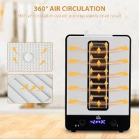 HOMCOM 11-Tray Food Dehydrator, 40-70℃ Temperature and Timer(m-7)
