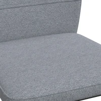 HOMCOM Modern Tall Chairs, Set of 2 Velvet Bar Stools with Footrest and Backrest, Kitchen & Living Room Stools, Grey(m-12)