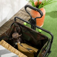 Outsunny 95L Folding Steel Frame Garden Trolley, with Handle - Multicolour(m-8)