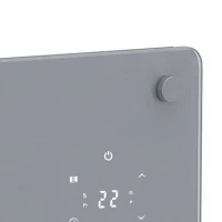 HOMCOM 1500W Smart Panel Heater Wall Mounted & Freestanding, Electric Heater with Weekly Timer, Open Window & Anti-Frost, Grey(m-11)