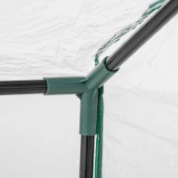 Outsunny Mini Serra da Giardino con 2 Finestre Avvolgibili e Copertura PVC Anti-UV, 120x60x60cm, Trasparente(m-8)
