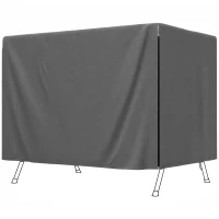 Outsunny Housse de protection pour balancelle de jardin 3 places, toile PE imperméable, anti-poussière, 215x155x150cm, gris foncé(m-15)